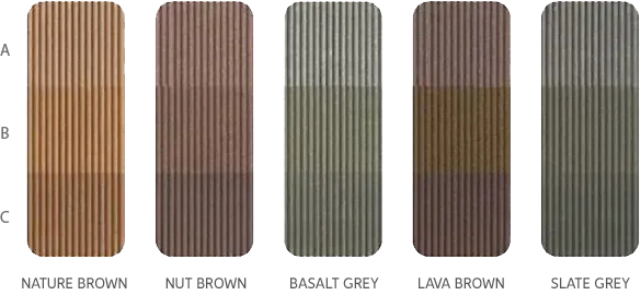 CLASSIC színek: nature brown, nut brown, basalt grey, slate grey, lava brown