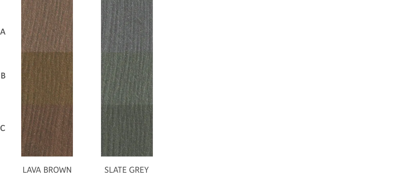 PREMIUM PLUS, slate grey és lava brown: színérés a gyártó montázsán